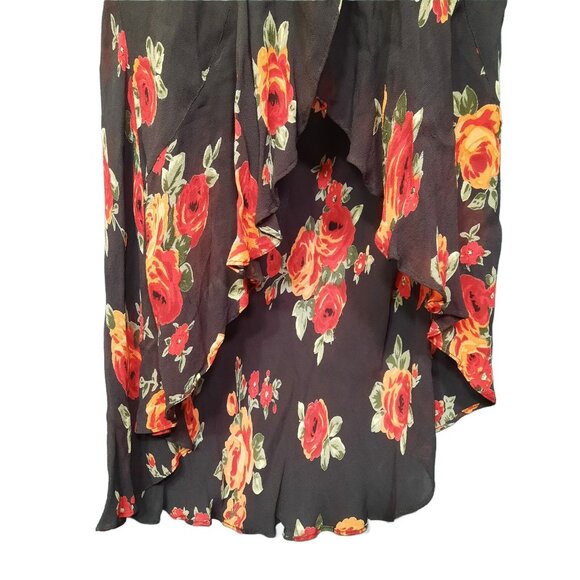 Y2K Floral Maxi Skirt Womens Size XL Brown Boho Hippie Fairy Whimsigoth Romantic - Picture 6 of 8